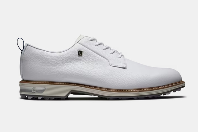 The FootJoy Premier Series is a premium golf shoe with a classic style