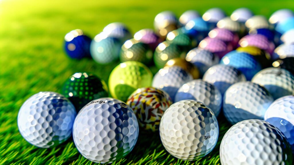 image of the most popular golf balls for mid handicappers on grass