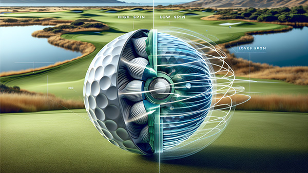 Comparison of high spin and low spin golf balls