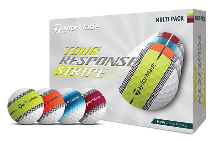 The TaylorMade Tour Response Stripe has colorful alignment aids