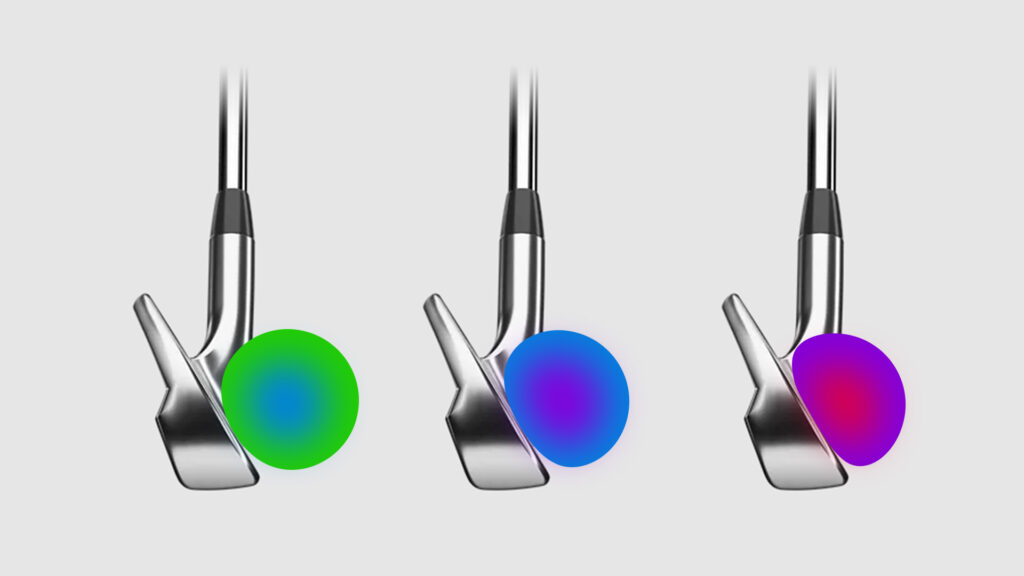 a comparison of different golf ball compression ratios when being hit by an iron