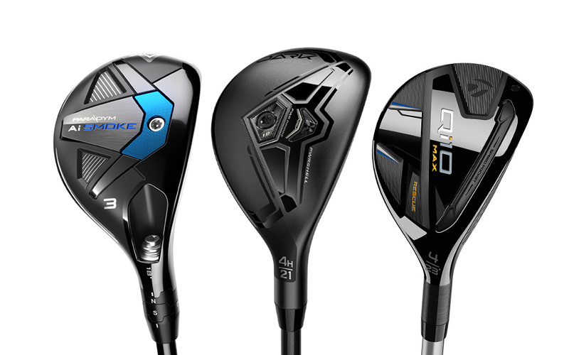 Hybrid golf clubs from top brands Callaway, Cobra and TaylorMade